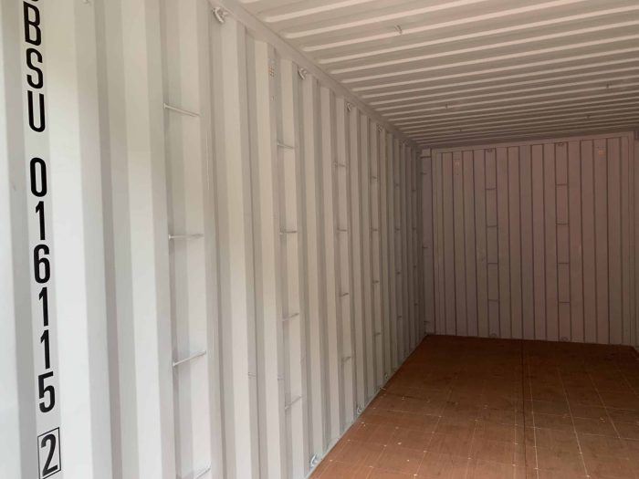 New 20ft open side Shipping/Storage Container– Wind and Watertight – BEIGE  – W&Z Container Line Inc